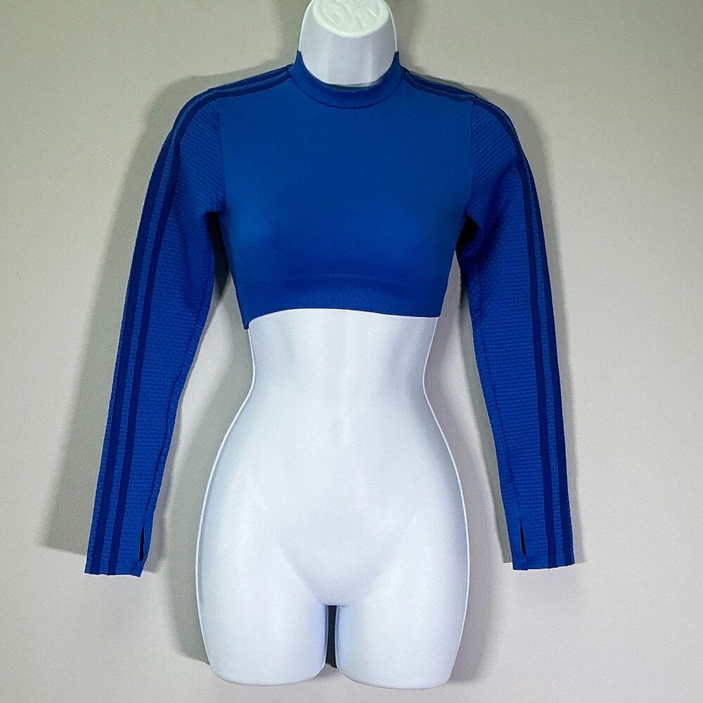 Adidas X Ivy Park IVP Women's Size XS Glory Blue Crop Top NWT